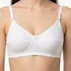 Women's White Regular T-Shirt Bra, White, small