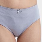 Women's Light Blue Regular Fit Ribbed Scalloped Panty, Light Blue, small