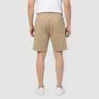 Men's Beige Regular Fit Drawstring Bermuda Shorts, Khaki, small