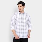 Men's 100% Cotton Casual Shirt, White, small