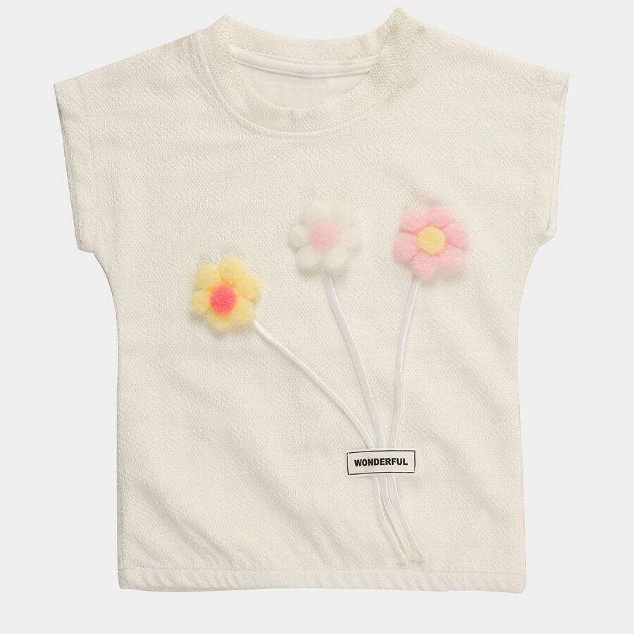 Girls' T-Shirt, White, large