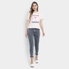 Embellished Round Neck T-Shirt, Pink, small image number null