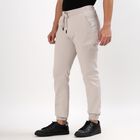 Men's 100% Cotton Slim Fit Casual Trousers , Silver, small image number null