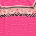 Girls' Bright Pink Crew Neck Casual Pullover, Pink, small image number null