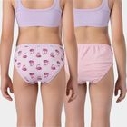 Girls' Light Blue Regular Fit Printed Panty, हल्का नीला, small