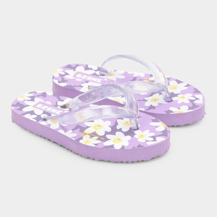 Kids' Printed Slipper, लाइलेक, large image number null
