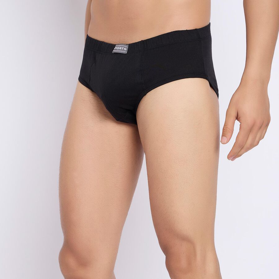 Men's 100% Cotton Briefs , Black, large image number null