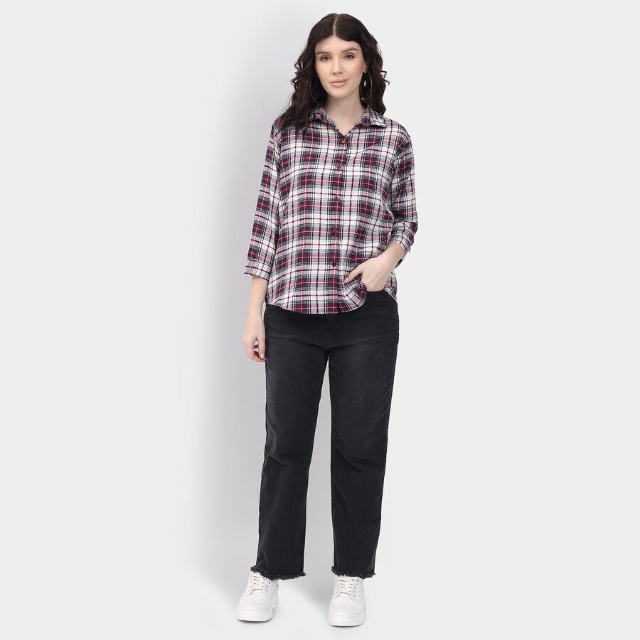 Ladies' Shirt, वाइन, large