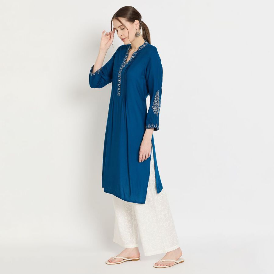 Ladies' Kurta, टील ब्लू, large image number null