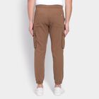 Men's Slim Fit Casual Trousers, भूरा, small image number null