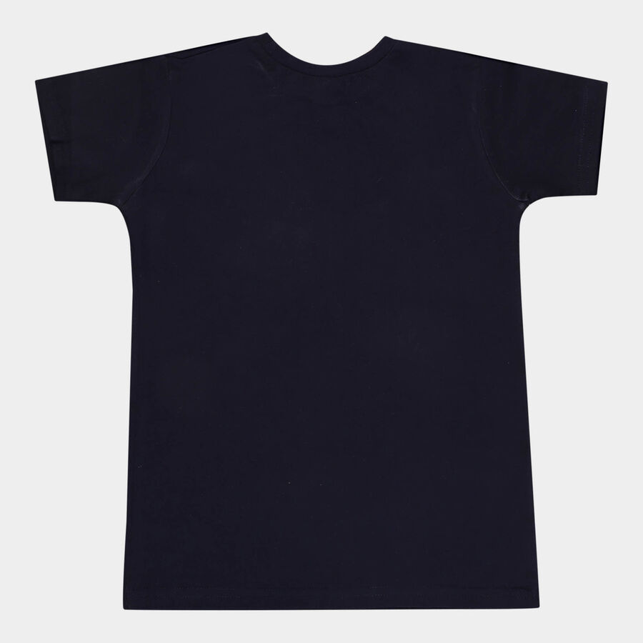 बॉयज़ टी-शर्ट, नेवी ब्लू, large image number null
