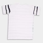 Boys Cotton Stripes T-Shirt, White, small image number null