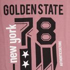 Boys' Dusty Rose Pink Cotton Round Neck Graphic Print T-Shirt, Pink, small image number null