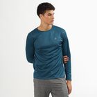 Men's Deep Midnight Navy Blue Round Neck Casual T-Shirt, Teal Blue, small image number null