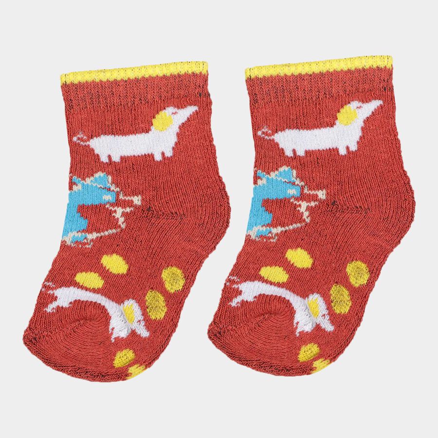 Infants Solid Socks, Red, large image number null