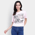 Cotton Round Neck T-Shirt, Light Pink, small image number null