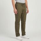 Men's Olive Green Slim Fit Cargo Trousers, Olive, small