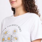 Ladies' Round Neck T-Shirt, सफ़ेद, small