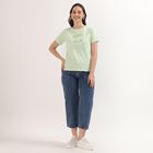 Ladies' 100% Cotton Round Neck T-Shirt, निऑन ग्रीन, small image number null