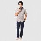 Men's Peach Cotton Floral Casual Shirt, Peach, small