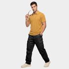 Men's Yellow Polo Neck Polo T-Shirt, पीला, small