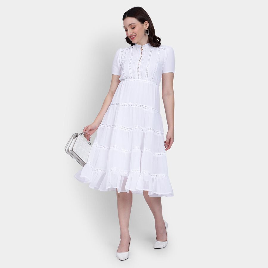 Ladies' Dress , ऑफ व्हाइट, large image number null