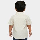 Infants Yellow Cotton Half Sleeve Classic Collar Casual Shirt, Yellow, small
