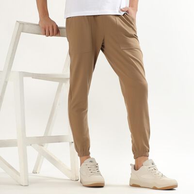 Men's Black Regular Fit Jogger Track Pants