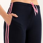 Women's Black Regular Fit Track Pants, नेवी ब्लू, small