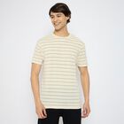 Men's Round Neck Half Sleeves T-Shirt , Off White, small image number null