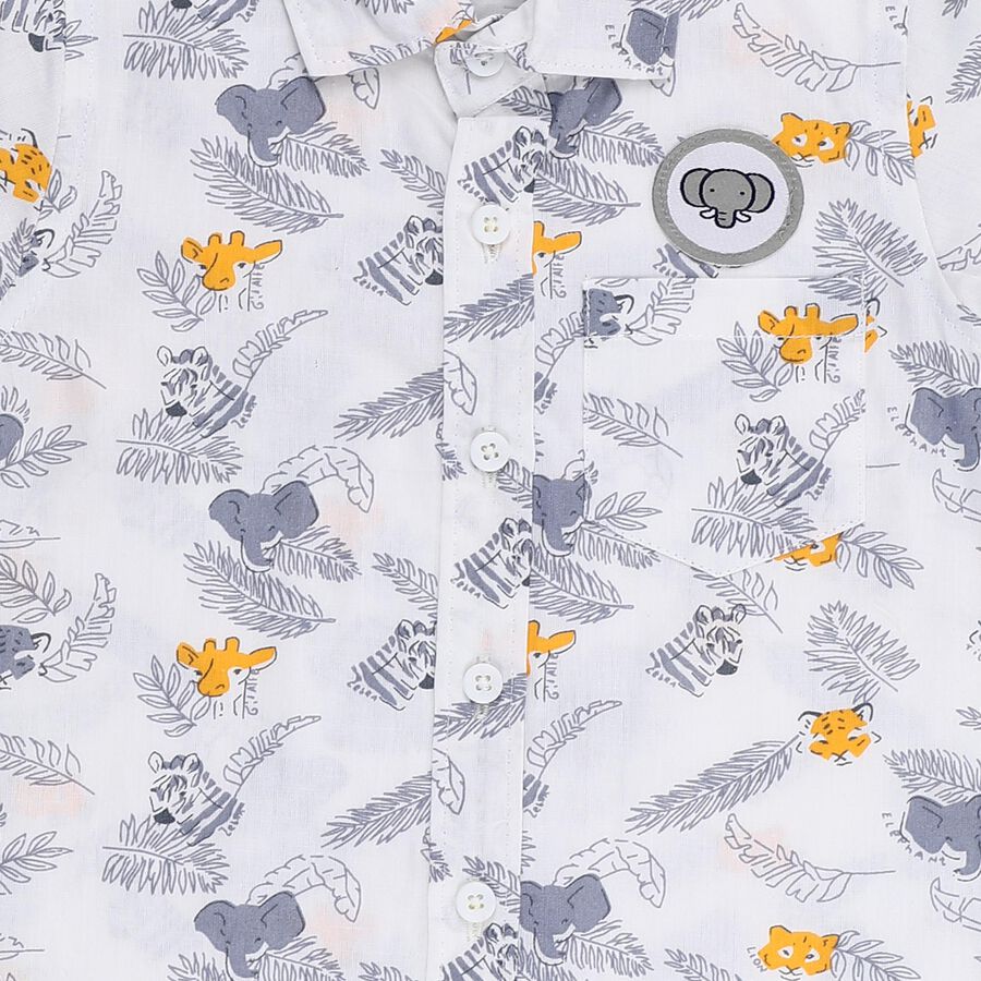 Infants' 100% Cotton Shirt, White, large image number null