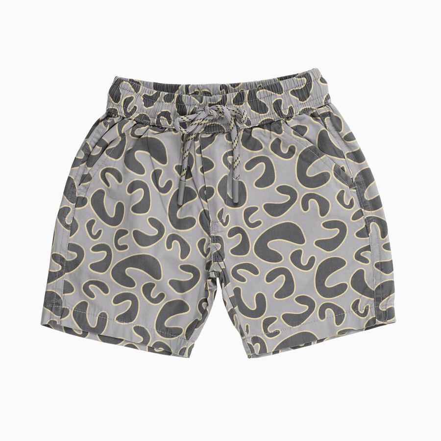 Boys' 100% Cotton Bermuda, Light Grey, large image number null