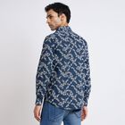 Men's 100% Cotton Casual Shirt, मध्यम नीला, small image number null