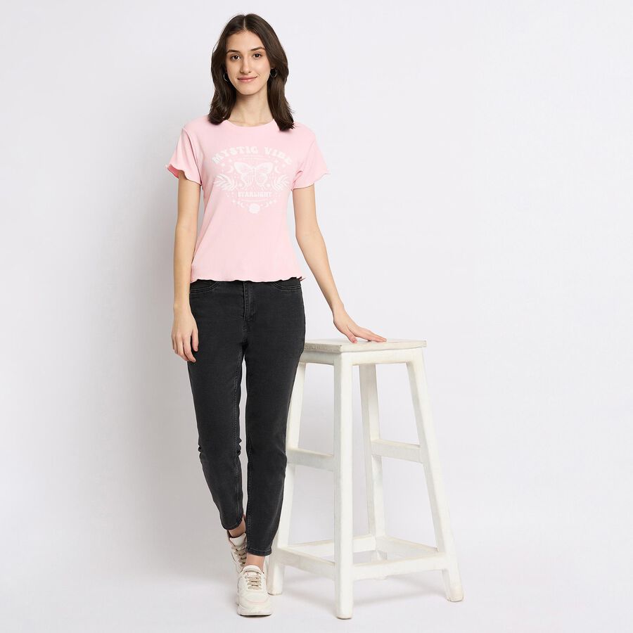 Ladies' Round Neck T-Shirt , Light Pink, large image number null