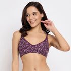 Ladies' 100% Cotton Non-Padded Bra, वाइन, small image number null