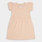 Infant Girls' 100% Cotton Frock , Peach, small image number null