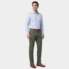 Men's Light Green Slim Fit Casual Trousers, Light Green, small
