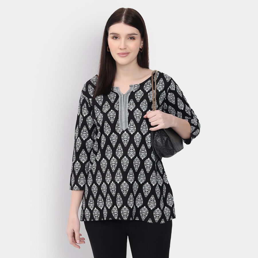 Ladies' Kurti, काला, large image number null