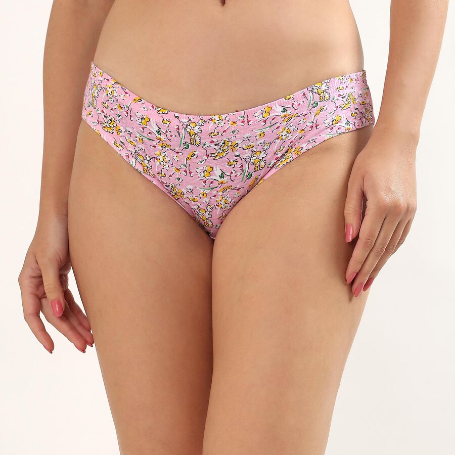 Women's Cotton Regular Fit Panty, हल्का गुलाबी, large