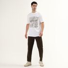 Men's Slim Fit Casual Cotton Trousers, Olive, small