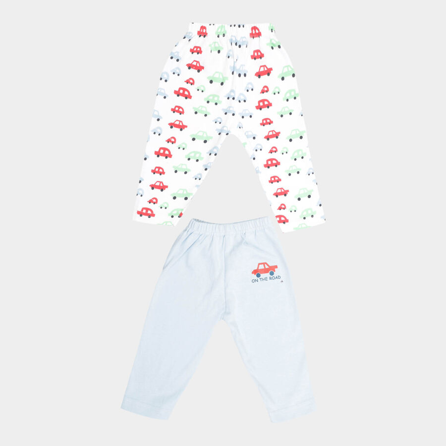 Infants Cotton Printed Pyjama, Light Blue, large image number null