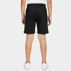 Boys' Grey Regular Fit Graphic Print Bermuda Shorts, गहरा ग्रे, small