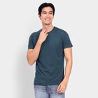Men's Round Neck Half Sleeves T-Shirt, टील ब्लू, small image number null