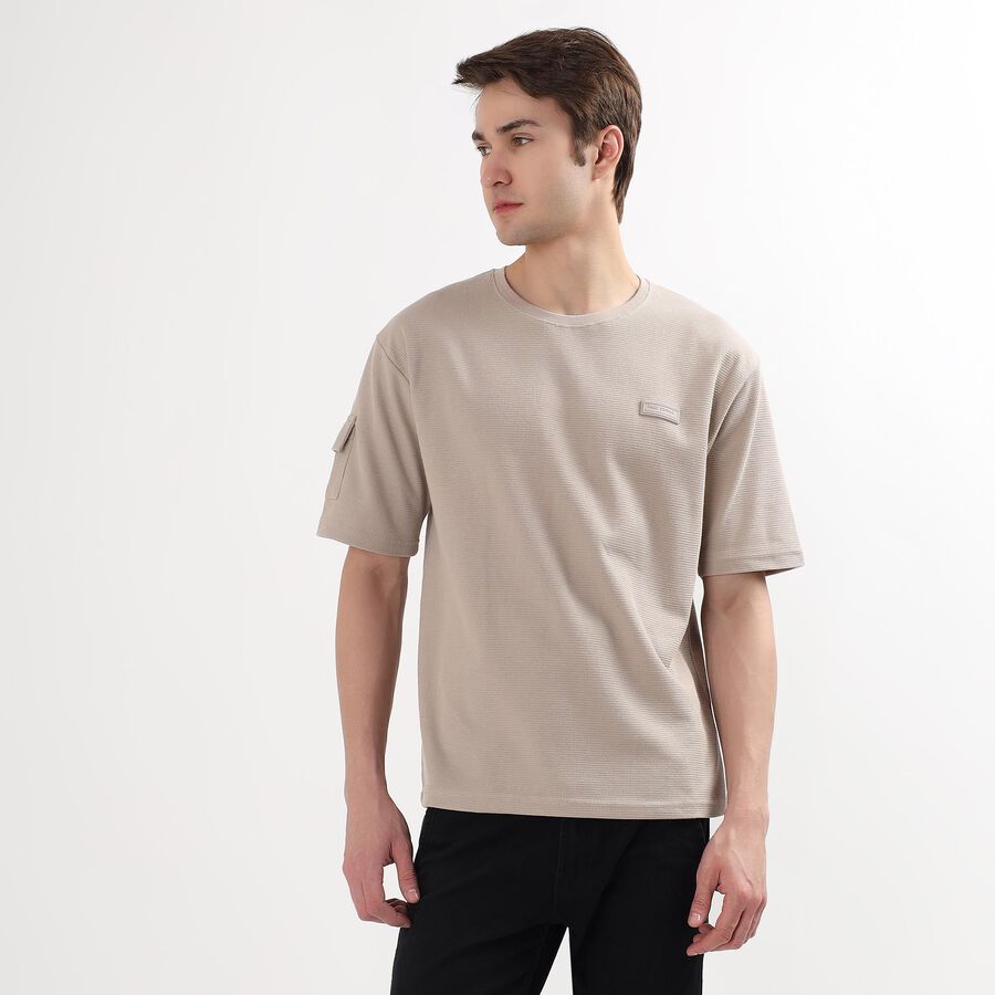 Men's Half Sleeves T-Shirt, Beige, large image number null