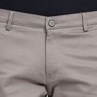 Men's Slim Fit Casual Trousers, हल्का ग्रे, small image number null