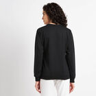 Round Neck Sweatshirt, Black, small image number null
