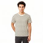 Men's Off White Round Neck Regular T-Shirt, Off White, small