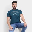 Men's Round Neck Half Sleeves T-Shirt , Teal Blue, small image number null