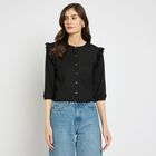 Ladies'  Crop  Top, काला, small image number null