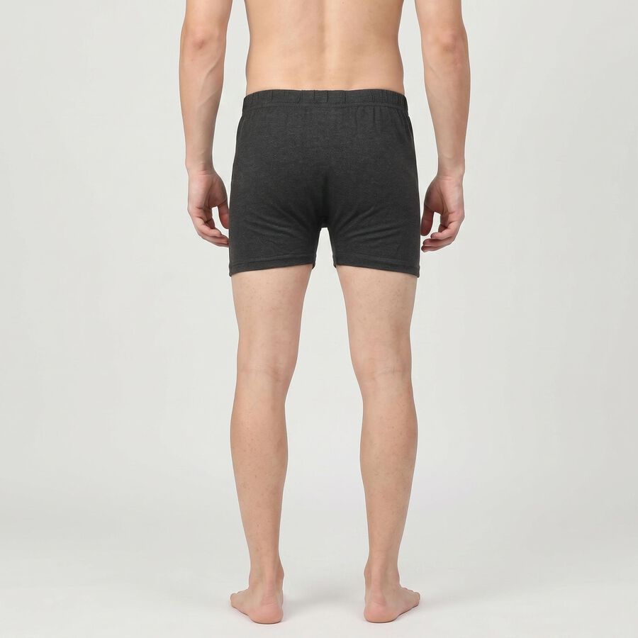 Men's Charcoal Regular Fit Solid Trunks, चारकोल, large